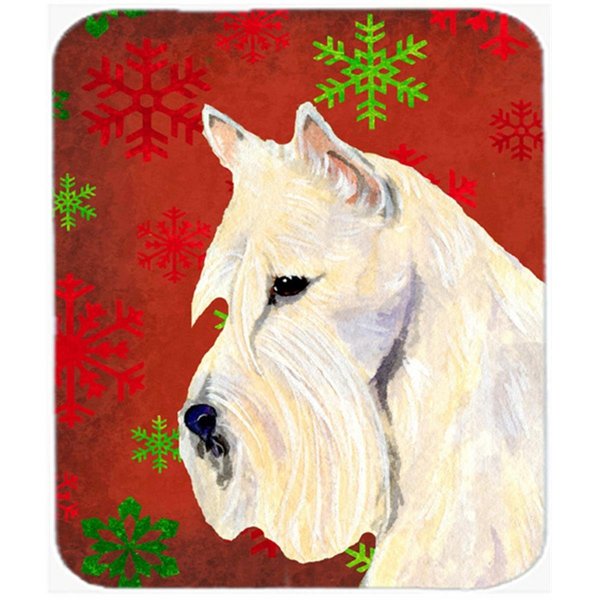 Skilledpower Scottish Terrier Snowflakes Christmas Mouse Pad; Hot Pad or Trivet SK240394